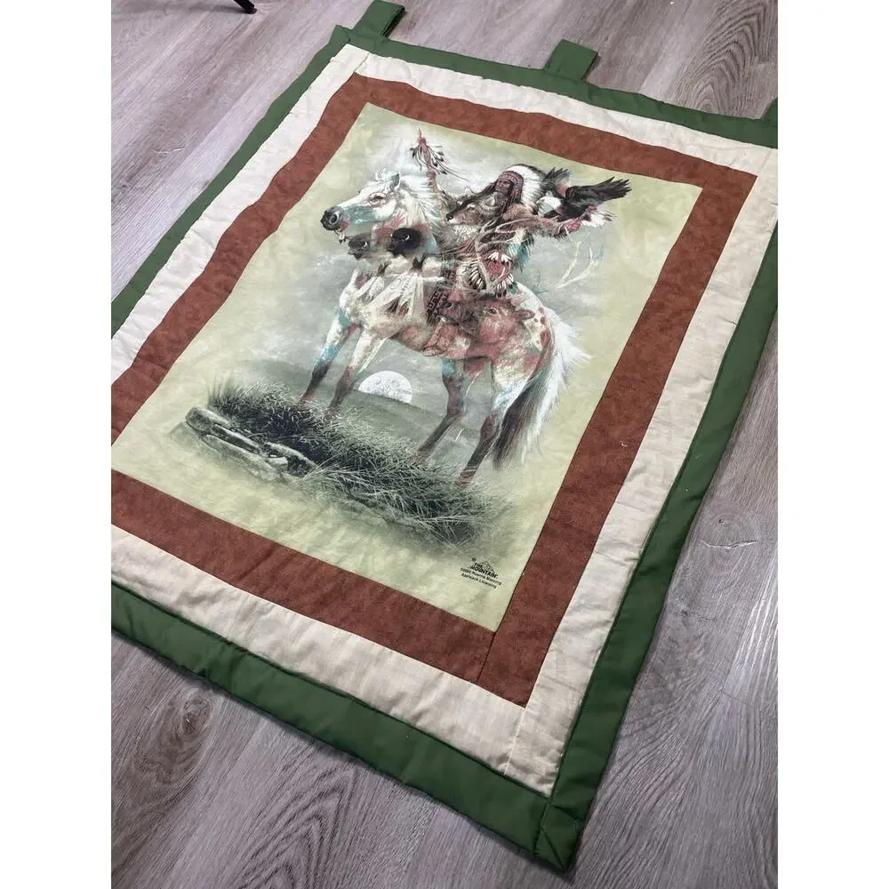 Set of 3 The‎ Mountain Art Wall Hangings Quilted Cotton Tapestry Panels